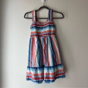 Cat & Jack Girls Striped Sundress 10/12 | Multicolor Smocked Cotton Summer Dress